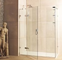 Roman Liberty 10mm Hinged Door with Two In-Line Panels 1200 x 800mm (Corner Fitting)