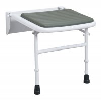 Bathex Compact Padded Shower Seat with DDL Stainless Steel White