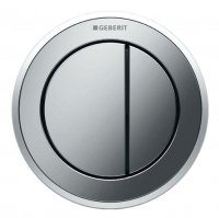 Geberit Type 10 Matt Chrome/Gloss Chrome Dual Flush Button For 12 and 15cm Concealed Cistern