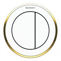 Geberit Type 10 Gold/White Dual Flush Button for Furniture