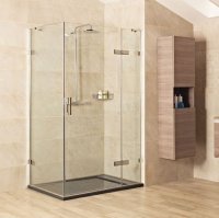 Roman Liberty 8mm Hinged Door with Hinged In-Line Panel 1000 x 800mm (Corner Fitting)