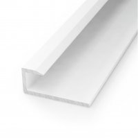 Zest Aluminium End Caps 2600mm x 6mm x 18mm For Use with 5mm Panels - White