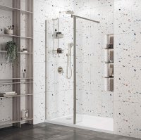 Roman Haven Select 400mm Wetroom Panel (8mm) - Gunmetal