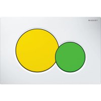 Geberit Sigma 01 White/Yellow/Green Dual Flush Plate