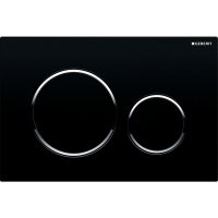 Geberit Sigma 20 Gloss Black/Gloss Chrome/Gloss Black Dual Flush Plate