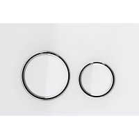 Geberit Sigma 21 White Glass Dual Flush Plate