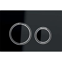 Geberit Sigma 21 Black Glass Dual Flush Plate