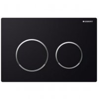 Geberit Omega 20 Black/Gloss Chrome/Black Dual Flush Plate