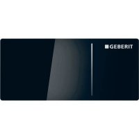 Geberit Omega 70 Black Glass Dual Flush Plate