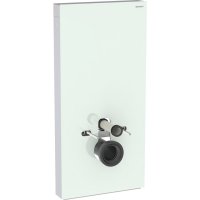 Geberit Monolith Mint Glass Sanitary Module for Wall Hung WC, 101cm, with Straight Connector