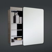 RAK Mirrors Slide Stainless Steel Single Cabinet