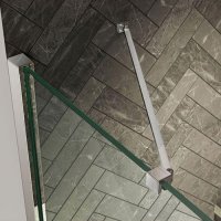 Kudos Ultimate 2 500mm Chrome Angled Glass to Wall Bracing Bar