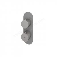 RAK Feeling Thermostatic 1 Outlet 2 Handle Grey Round Shower Valve