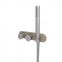 RAK Feeling Thermostatic 2 Outlet 2 Handle Cappuccino Round Shower Valve Including Shower Kit