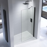 Kudos Ultimate 2 500mm Wetroom Panel (8mm Glass Matt Black)