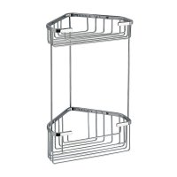 Origins Living Chrome Gedy Double Corner Deep Basket