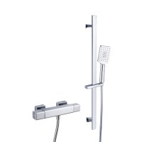 RAK Cool Touch Square Thermostatic Shower Valve With Slide Rail Kit (WRAS)