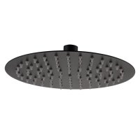 RAK 250mm Black Ultra Slim Air Induction Round Shower Head