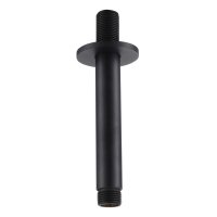 RAK 120mm Black Round Ceiling Shower Arm