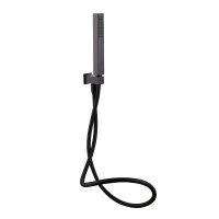 RAK Black Square Shower Handset With Hose And Bracket