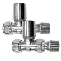 Essential 15mm Chrome Standard Straight Valve (Pair)