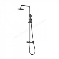 Essential Niagara Equate Round Thermostatic Shower Set - Matt Black