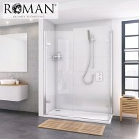 Roman Decem x 1400mm Hinged Door with Finger Pull Handle