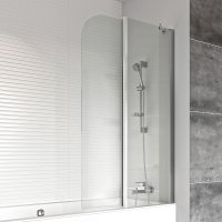 Roman Showers Haven Inward Folding Curved Bath Screen Right Hand