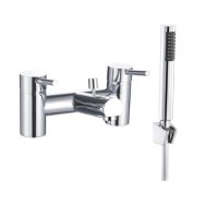 The White Space Pin Bath Shower Mixer Tap With Hand Shower