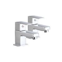 The White Space Forte Bath Pillar Taps - Pair