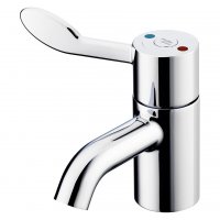 Armitage shanks Contour 21 Plus 1 Hole Thermostatic Basin Mixer Tap with Flexible Tails - White with SmartGuard
