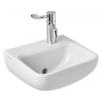 Armitage Shanks Contour 21 Plus Back Outlet Basin - 400mm Wide - White with Smartguard