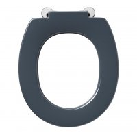 Armitage shanks Contour 21 Toilet seat only top fixing hinges and retaining buffers - Charcoal