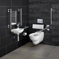Armitage Shanks Contour 21 Doc M Wall Mounted Pack with Chrome Rails - Left Hand