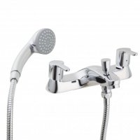 Francis Pegler Araya Deck Mounted Bath Shower Mixer with Shower Kit - Chrome