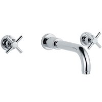 Francis Pegler Xia Wall Mounted Basin Mixer Tap with Flip waste - 3 Hole - Chrome