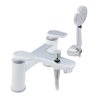 Francis Pegler Gervasi Bath Shower Mixer Tap - White/Chrome