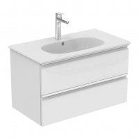Ideal Standard Tesi Gloss White 80cm 2 Drawer Vanity Unit
