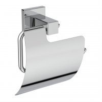 Ideal Standard IOM Square Chrome Toilet Roll Holder with Cover