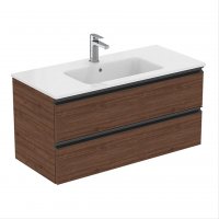 Ideal Standard Connect EQ 1000mm Wall Hung Dark Walnut Vanity Unit