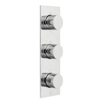 Vado Omika 3 Outlet 3 Handle Vertical Thermostatic Valve with All-Flow Function