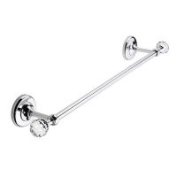 Origins Living Oriental Crystal Towel Rail - 520mm Wide - Chrome