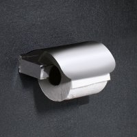 Origins Living Kent Toilet Roll Holder with Flap - Chrome