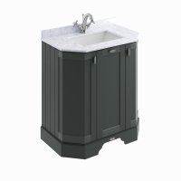 BC Designs Victrion 750mm Dark Lead 3 Door Angled Basin Unit