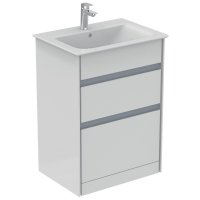 Ideal Standard Connect Air 600mm Freestanding Vanity Unit (Gloss White with Matt Grey Interior)