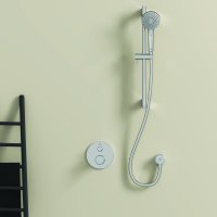 Ideal Standard Ceratherm T100 Built-In Chrome Round Shower Pack with 3 Function Idealrain Shower Kit