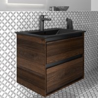 Ideal Standard Connect Air 600mm 2 Drawer Vanity Unit (Wood with Silk Black Interior)