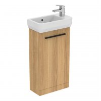 Ideal Standard i.life S Floorstanding 41cm 1 Door Natural Oak Guest Washbasin Unit