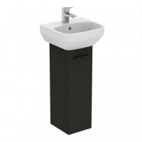 Ideal Standard i.life A 23cm Pedestal Matt Carbon Grey Washbasin Unit