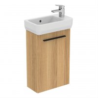 Ideal Standard i.life S Wall Hung 41cm 1 Door Natural Oak Guest Washbasin Unit